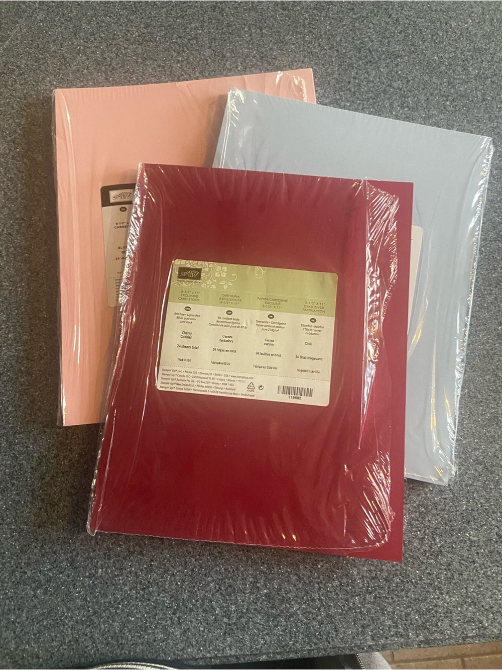 Stampin’ up! 8 1/2 x 11 cardstock - great colors!